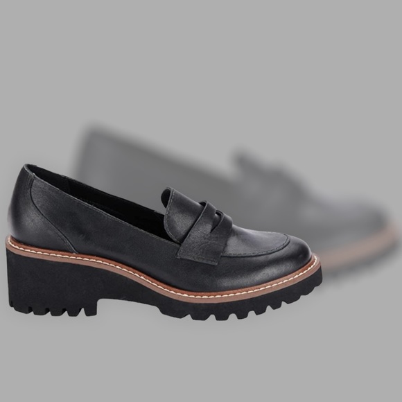 🆕Black Leather Chunky Heel Loafer - Picture 8 of 8